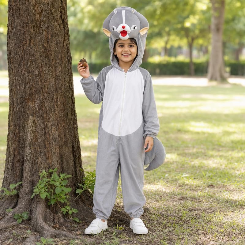Image of Animal Costume for Kids | Plush Fancy Dress Costume for Boys & Girls |School Fancy Dress, Annual Day, Jungle Theme, Role Play, Halloween & Birthday Party
