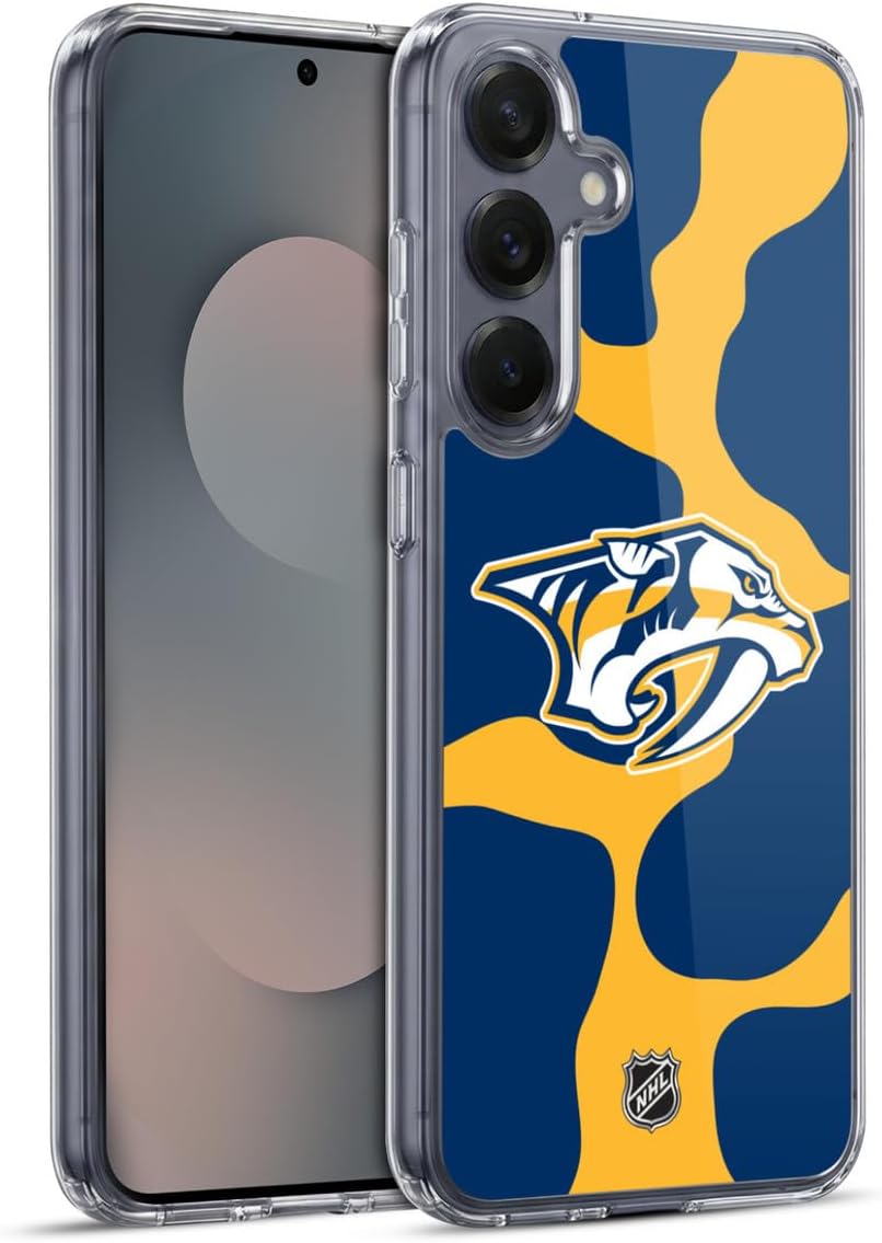 Head Case Designs Officially Licensed NHL Cow Pattern Nashville Predators Gel Case [Military Grade Protection] Compatible with Samsung Galaxy S25+ and Compatible with MagSafe