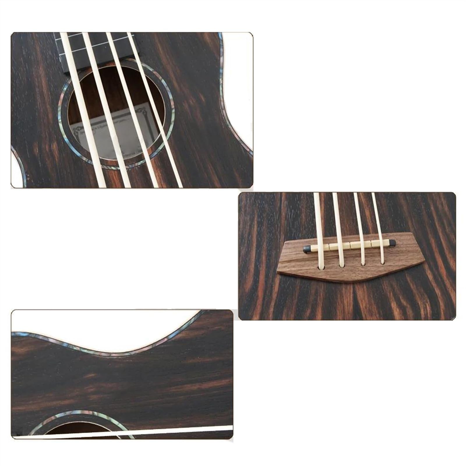 Ukulele Basowe Wszystkie Laminowane Hebanowe Korpusy Profesjonalne Elektryczne Ukulele Basowe Ukulele dla Początkujących