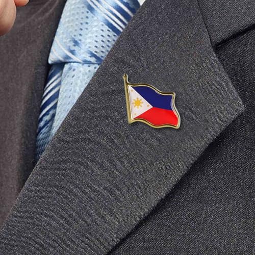 Image of Country Flag Brooch Metal Alloy Souvenir Pin Shirt Hat Backpack Jewelry Accessories Decoration Party Christmas Gift Badge International Travel Pin