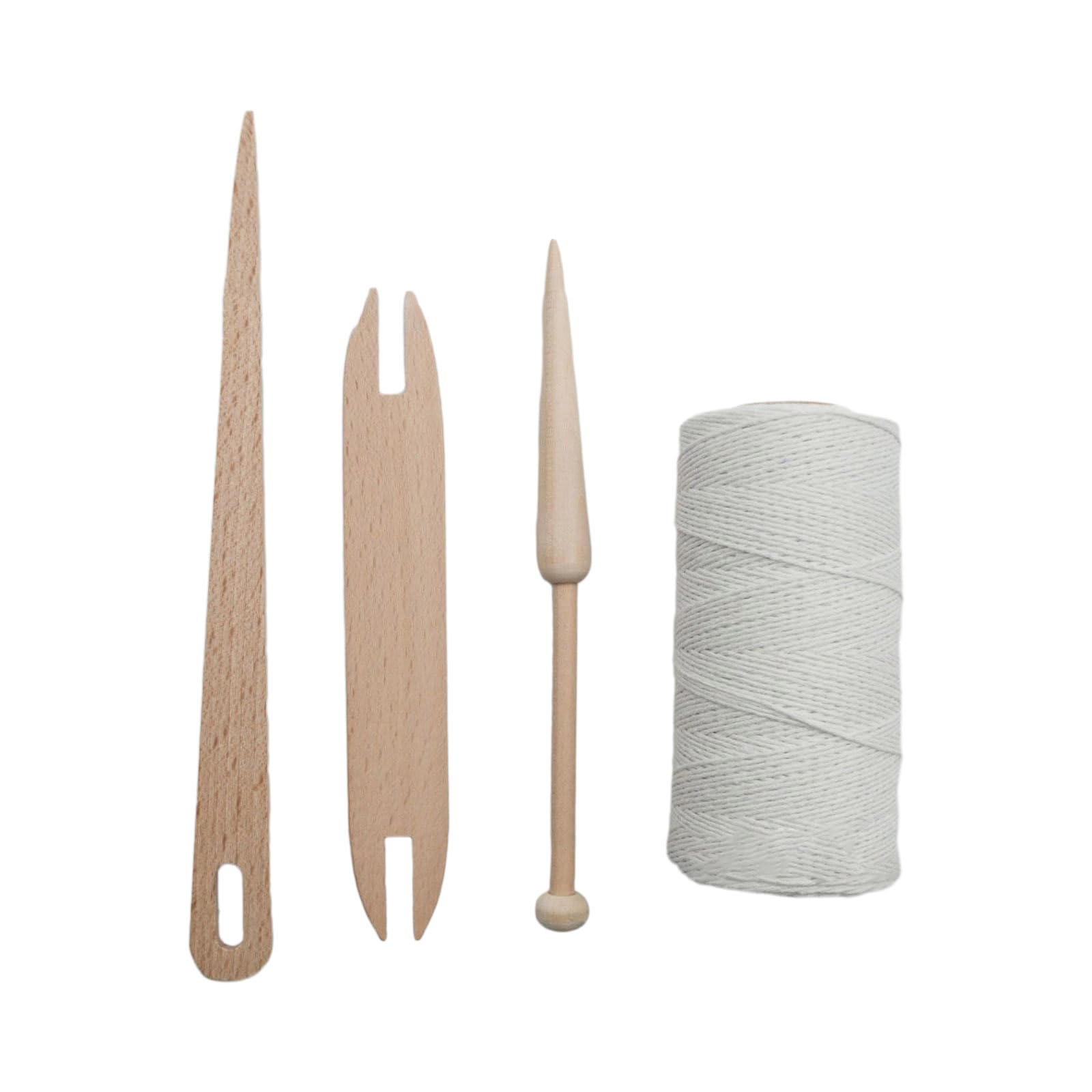 Tsophreniq Weaving Warps Thread Cotton Rugs Yarn Lap Warps Wood Shuttle Stick Rod for Cotton Weaving Hand Knittings Supplies