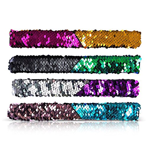 DAISHIAO 5PCS Braccialetti con Paillettes Slap