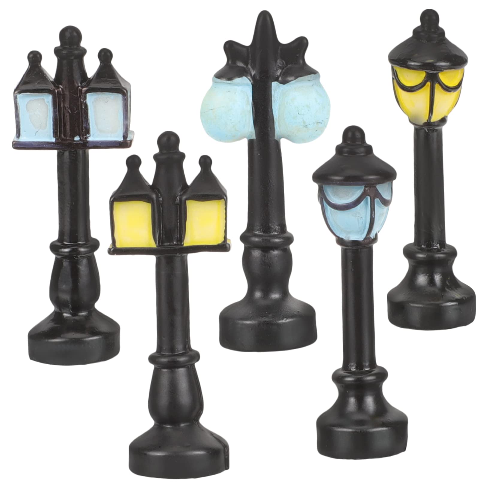 Kisangel 1set Miniature Lamp Model Ornament for Landscaping Decor Stylish Synthetic Nightstand Light for Home Office Garden Realistic Design for Miniature Models