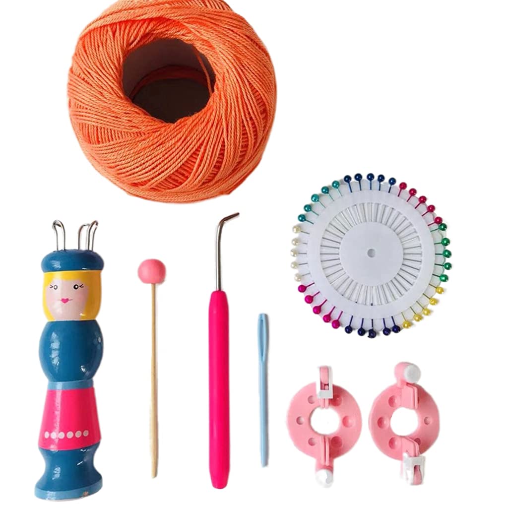 Kelisdi Spool Knitting Rope Yarn Weaving Crochet Knitting Tools Braid Doll Carfts Crochet Prong Tool