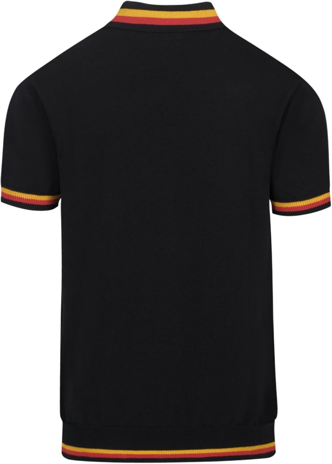 OXKNIT Men's Polo Shirts Stripe Collar V Neck Knit Polo Shirts Short Sleeve Stylish - Image 2