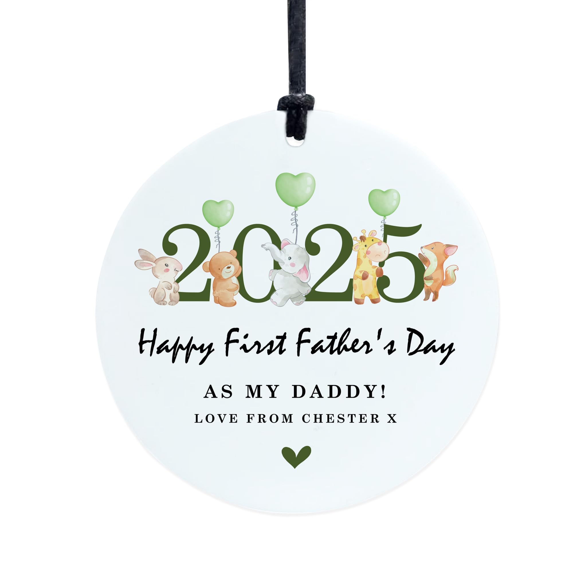 Red Ocean First Fathers Day Personalised Hanging Plaque Gift For Daddy 1st Father's Day Gift From Daughter Son Dad Sign For Fathers