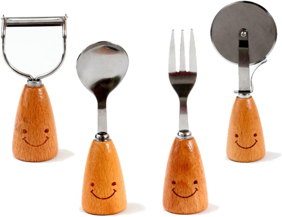 ANN Mini Kitchen Tool set A, Stainless steel + Wooden
