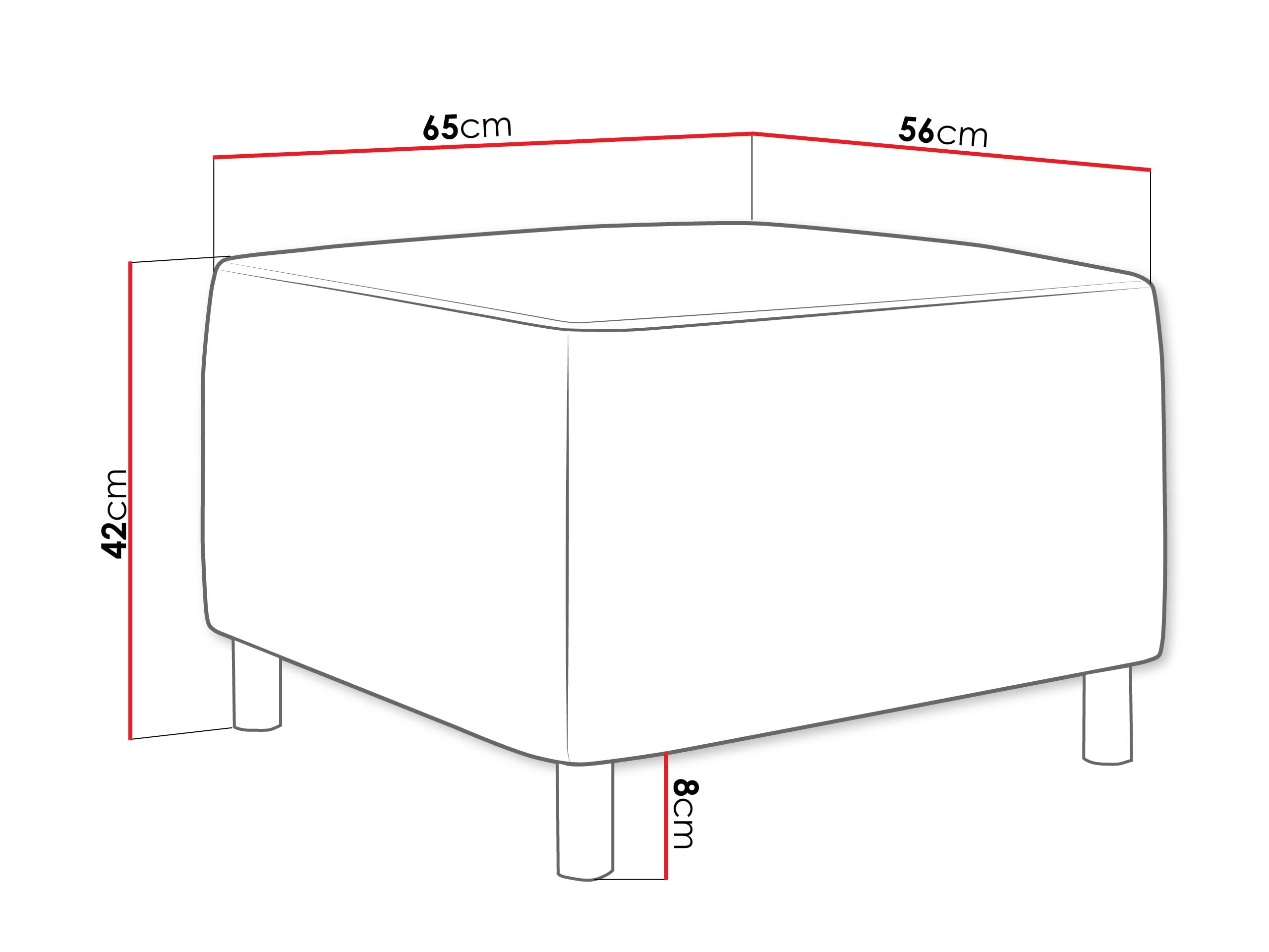Mirjan24 Moderner Polsterhocker Dover, Sitzhocker Hocker Sitzbank Fußbank Pouf Farbauswahl (Bella 40)