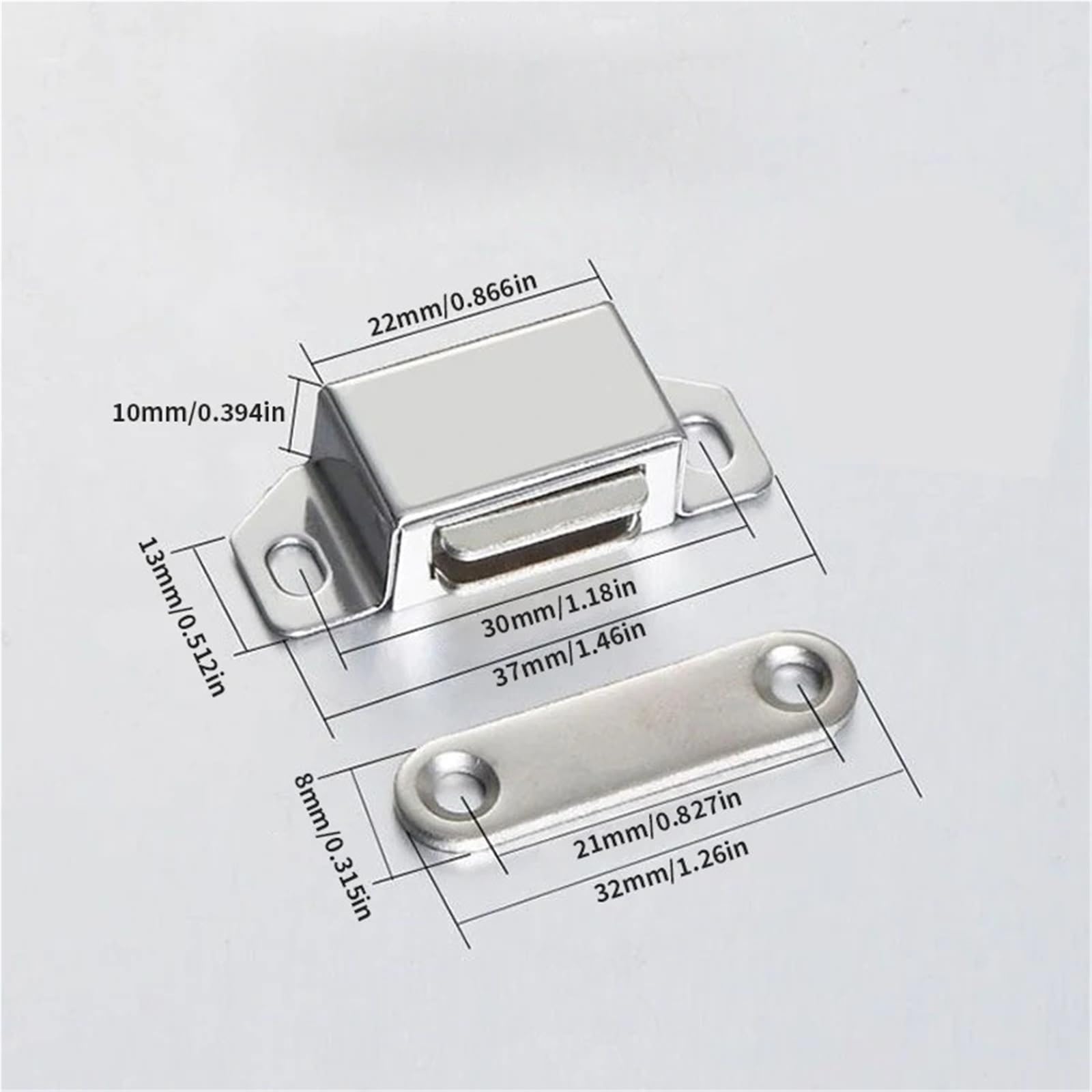 Türschnapper 5/12/20 Stück Türriegel, Adsorption, verwendet for Schränke, Kleiderschränke, Möbelschloss-Schnallen-Hardware(20pcs)