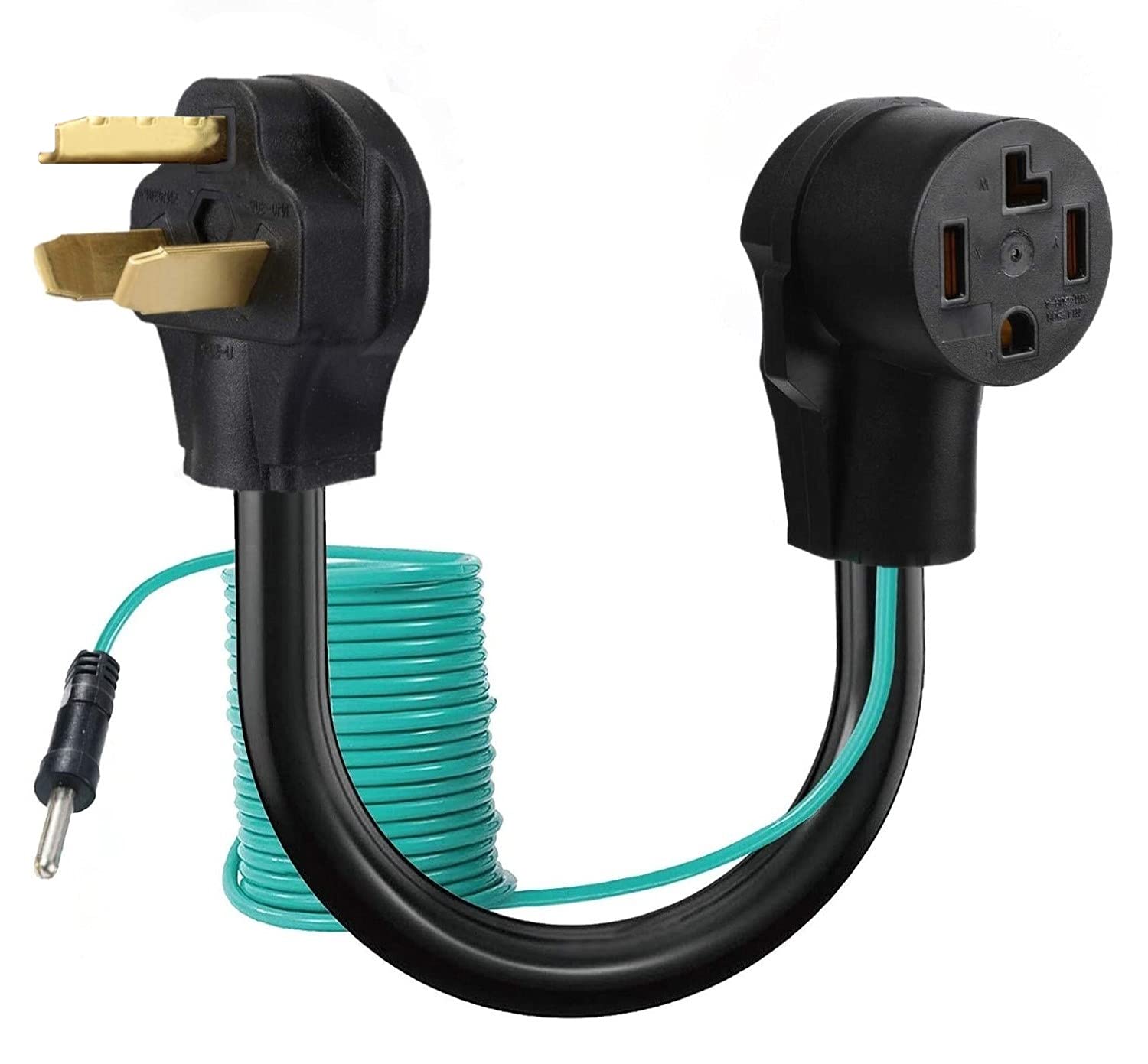 Buy 4 Prong to 3 Prong Dryer Plug Adapter with Green Ground Wire
