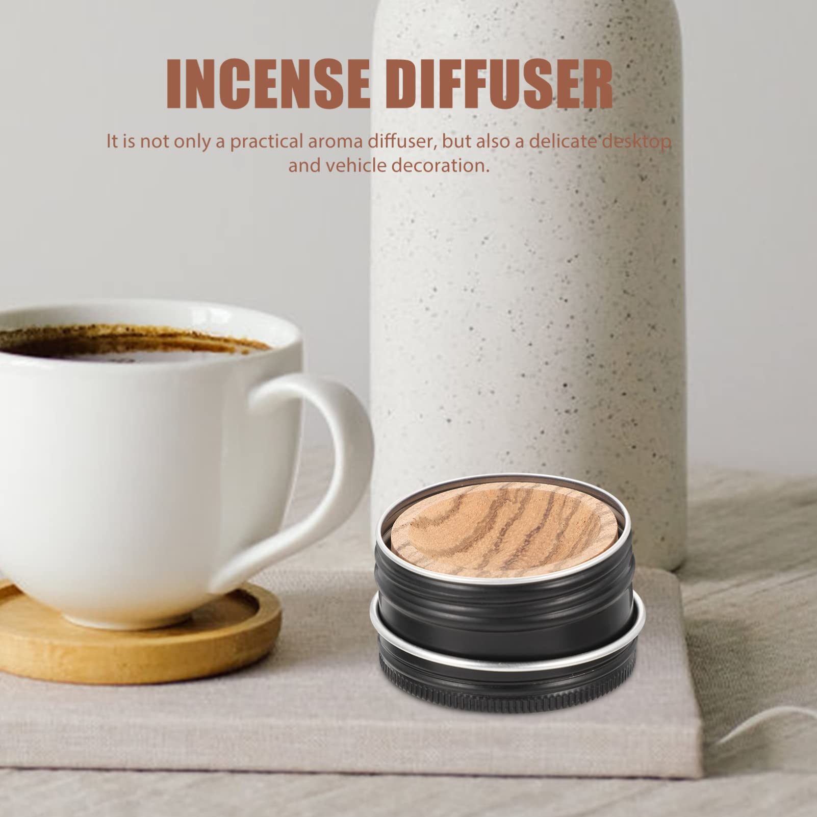 Abaodam 4pezzi Diffusore Di Oli Essenziali Legno Decorazione Per Casa e Ufficio Diffusore Leggero Con Design Elegante Per e Relax Per Camera Da Letto e Auto