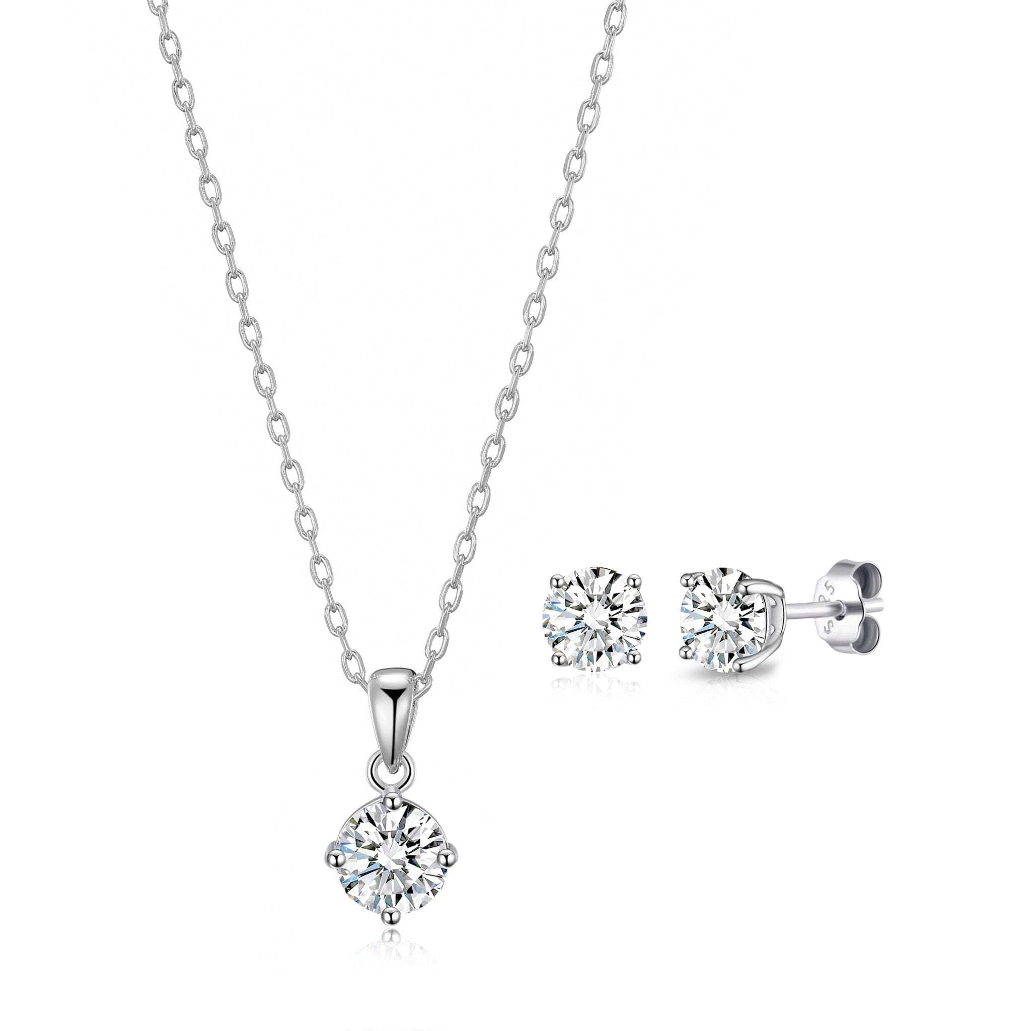 Sponsored Ad – Sterling Silver Round Solitaire Set Created with Zircondia® Crystals
