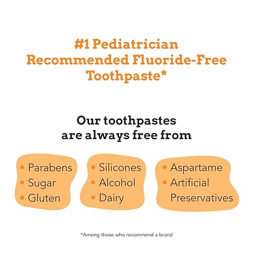 Miniatura 3 de Orajel Elmo - Limpiador de dientes y encías sin flúor con cepillo de dientes paquete combinado sabor a manzana y plátano sin flúor juego de 2 piezas