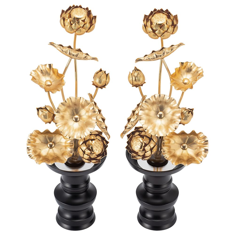 Amazon｜仏壇屋 滝田商店 常花 花立付 7寸(一対) 総高さ35cm