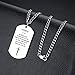 REVEMCN Black Silver Stainless Steel Bible Verse Cross Dog Tag Pendant Necklace for Men, 24-28 Inches Chain (24, JOSHUA 1:9 - White)