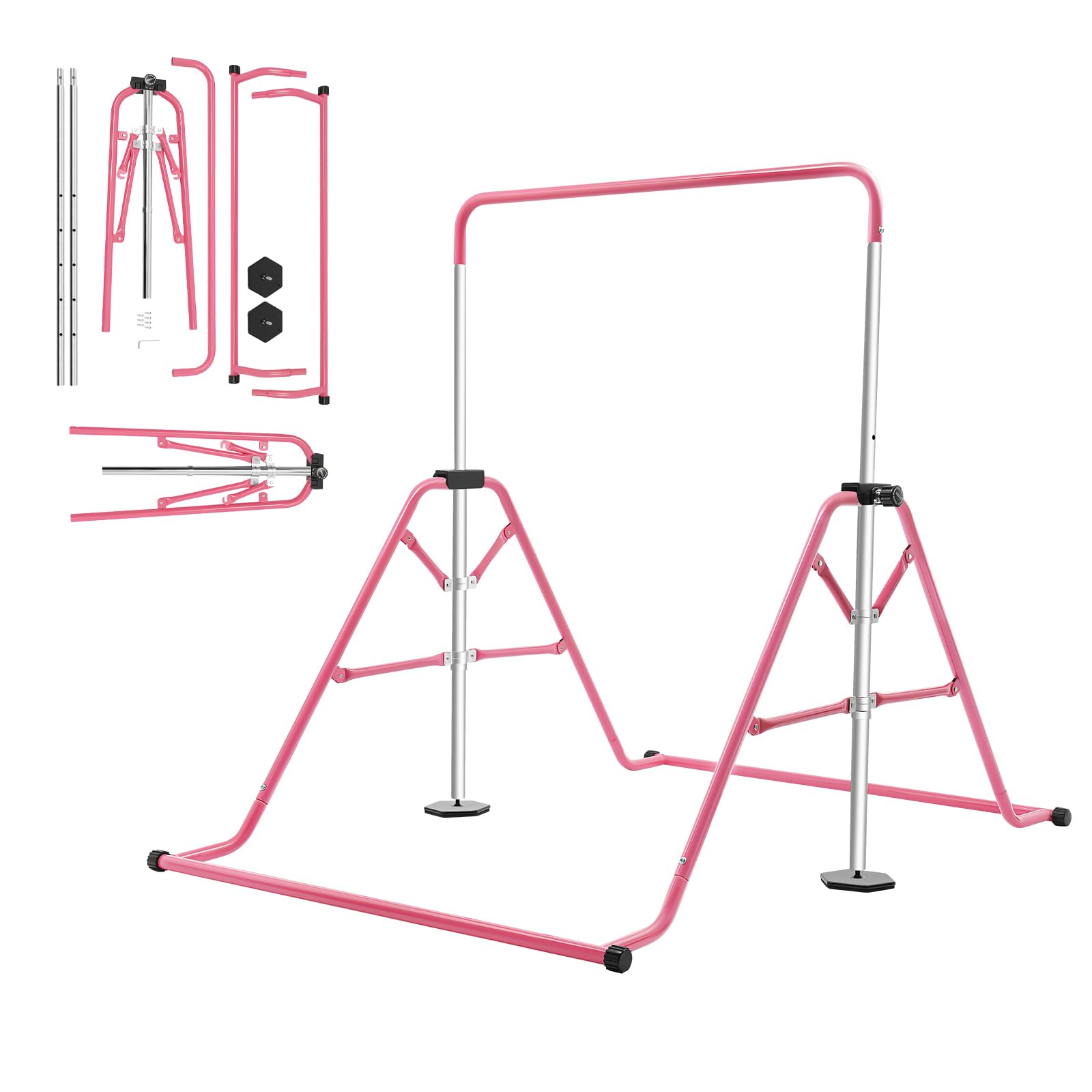 Gimnasia Gimnasia Gimnasia Niños Gimnasia Gimnasia Barra Gimnasia Gimnasia Barra Ajustable en Altura Barra Reckstange Horizontale Barra Plegable Gimnasia Equipo de Entrenamiento Gimnasio Rosa