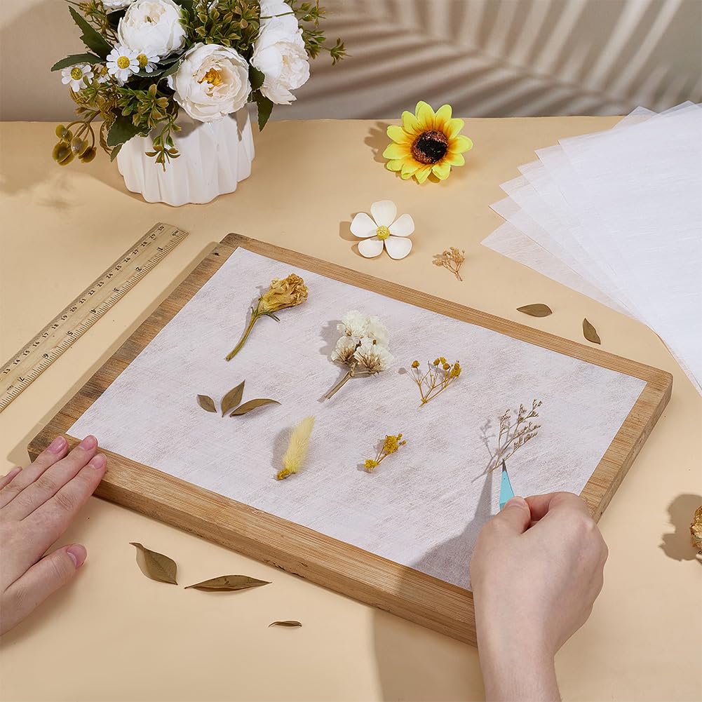 PH PandaHall 50 fogli di carta assorbente per stantuffo, carta assorbente grande formato A4, carta per erbario, per la realizzazione di fiori secchi, 30 x 20 cm