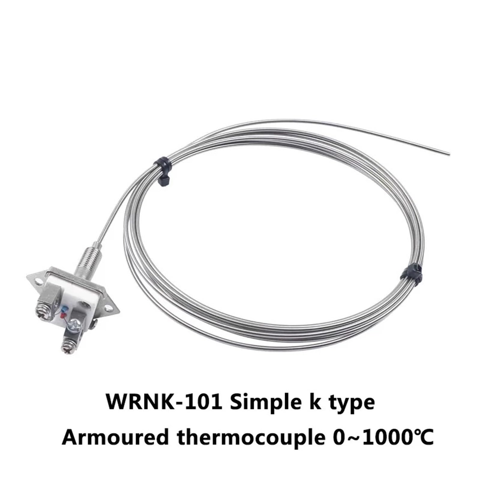 WRNK-101 Prosta termopara typu K Opancerzona sonda czujnika temperatury Termopara 0-1000 ℃(Probe diam 8X100mm)