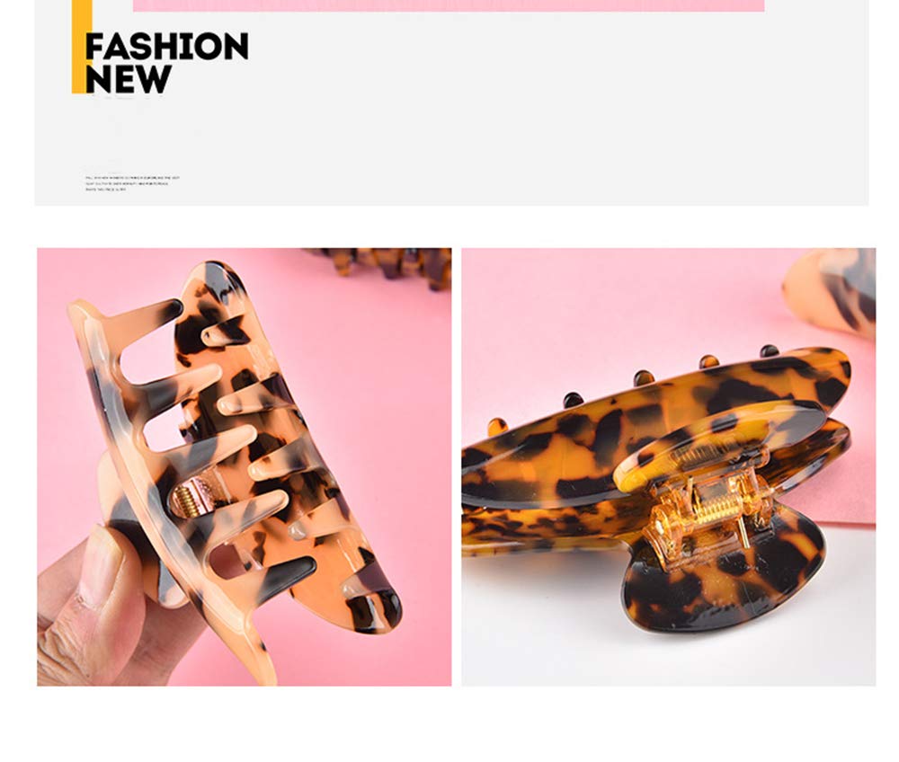 Amazon.com : 2PCS Acetate Hair Claw Banana Clips Tortoise  display picture 1
