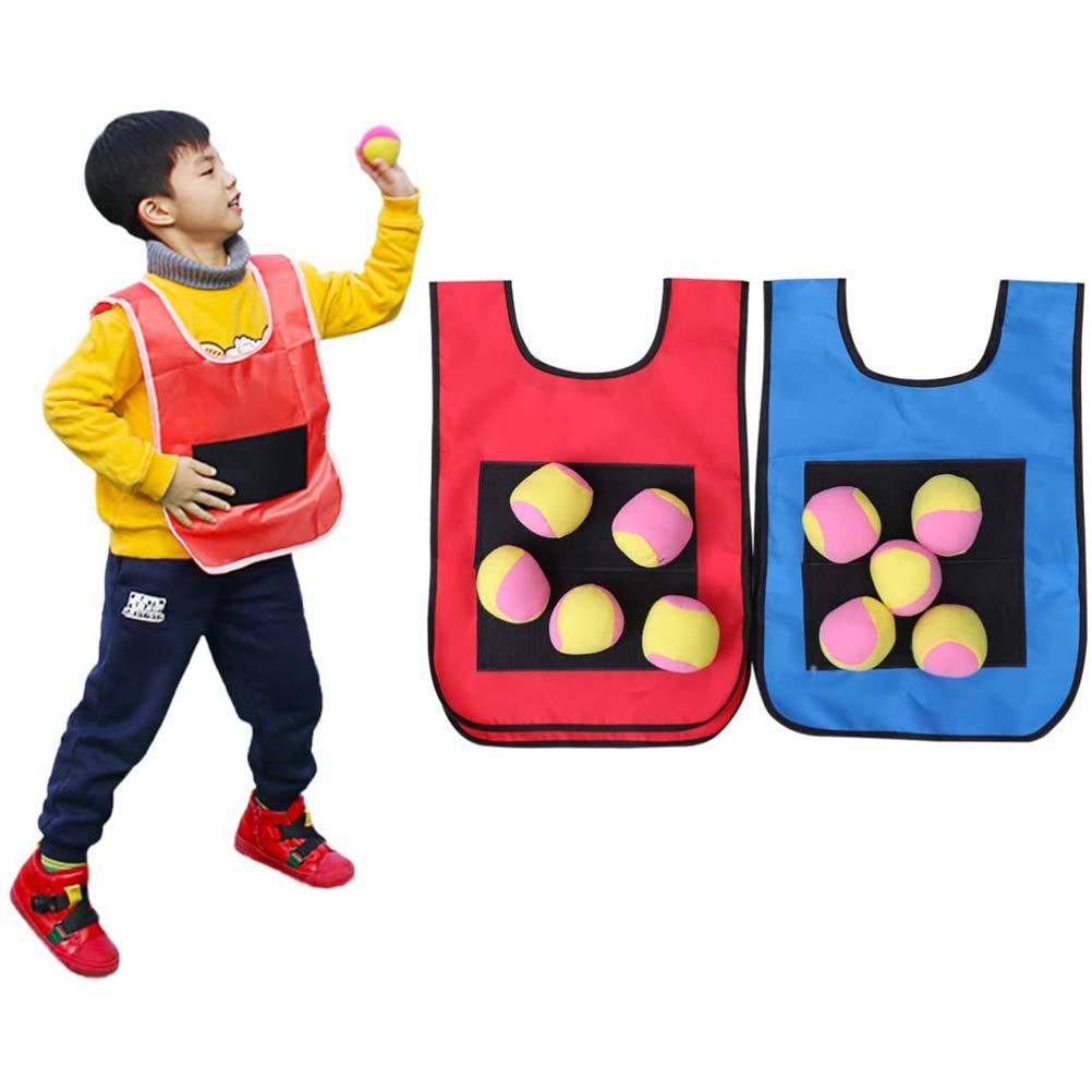 JTLB Gioco di tiro al Bersaglio con Palla in con Giacca Adesiva Set di Gilet in per Gioco di tiro al Bersaglio per Bambini con Gilet Bersaglio