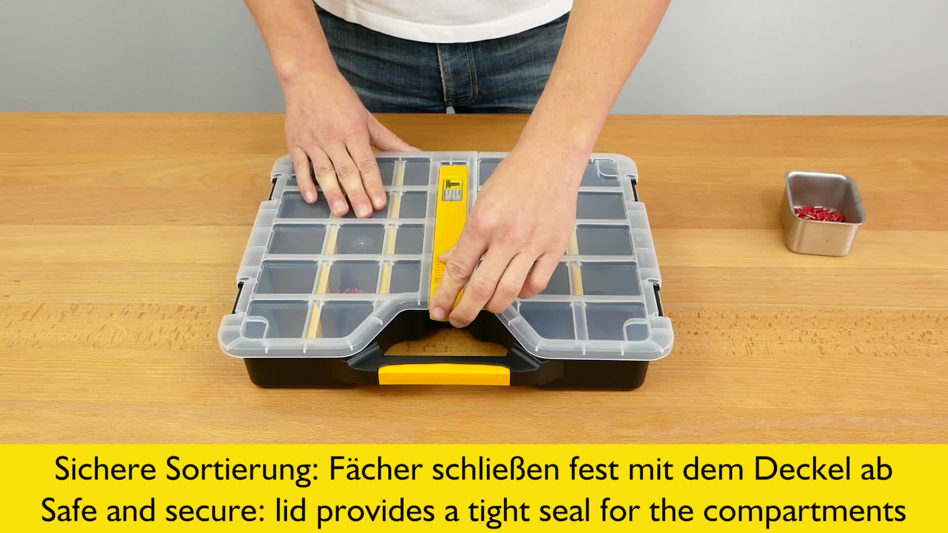 Allit Sortimentskasten, Sortierkasten, 1 Stück, Schwarz, Gelb, transparent, 457430 – Bild 7