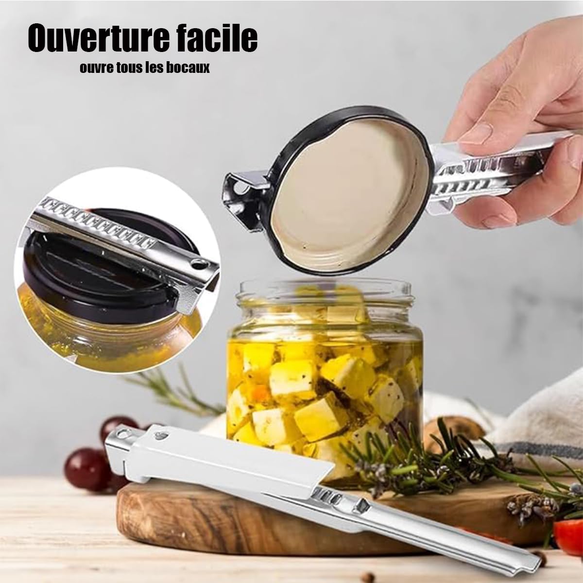 Duo Ouvre Bocal Et Bouteilles Universel Et Tire Languette Fackelmann