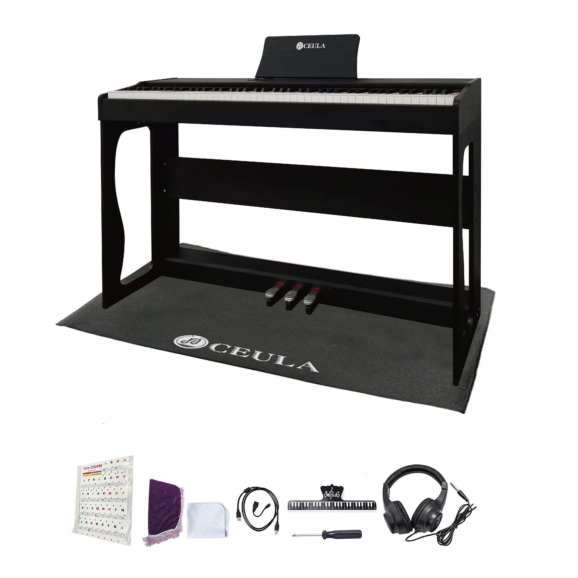 Amazon | CEULA 電子ピアノ 88鍵盤 コンパクト グレードハンマー 