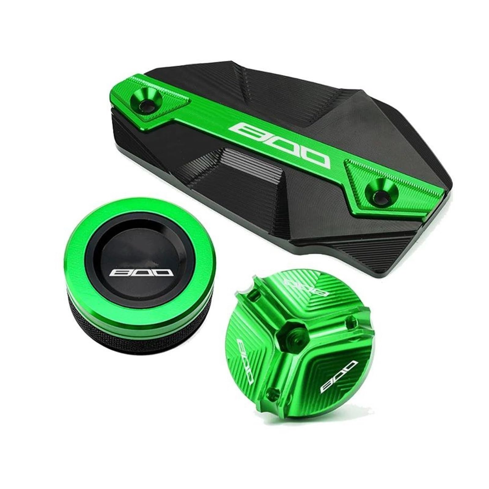 Motorrad Bremsflüssigkeitsdeckel Für KAWASAKI Z800 Z 800 2013-2015 2016 Motorrad Vorne Und Hinten Bremsflüssigkeit Zylinder Master Reservoir Abdeckung Öl Einfülldeckel ( Color : Grün , Größe : 3pcs )