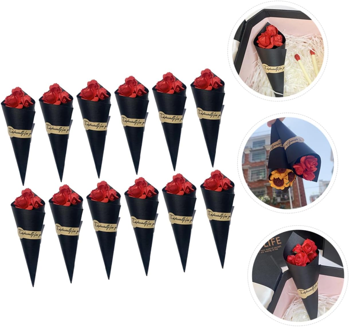 20Pcs Mini Dried Flower Bouquet Present Elegant Floral Decoration for Home Birthday Valentine's Day and Craft Projects