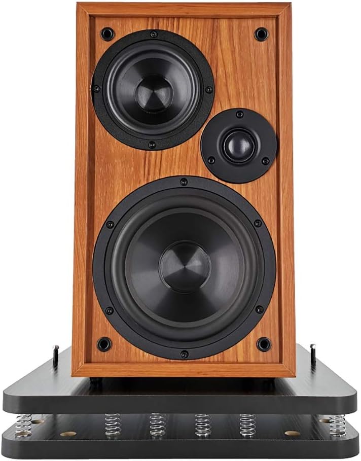 Speaker Stand, Wooden Bookshelf Speaker Floor Stand, Black, CPYXZJZJ1261331