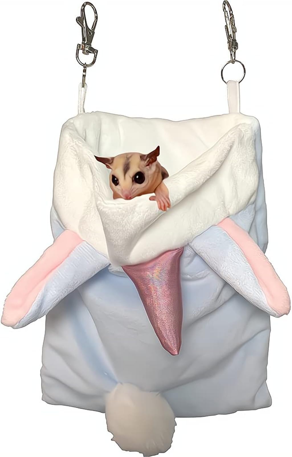 Joyzzz Pet Hanging Sleeping Pouch, Sugar Gliders Sleeping Pouch, Small Animals Hammock Cage Accessories, Snuggle Cage Hanging Bed House for Squirrel, Marmosets, Hamster, Sugar Glider