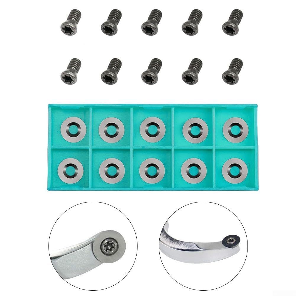 Inserti rotondi in carburo per tornio, diametro 12 mm, compatibili con Ci3 serie 6400, confezione da 10