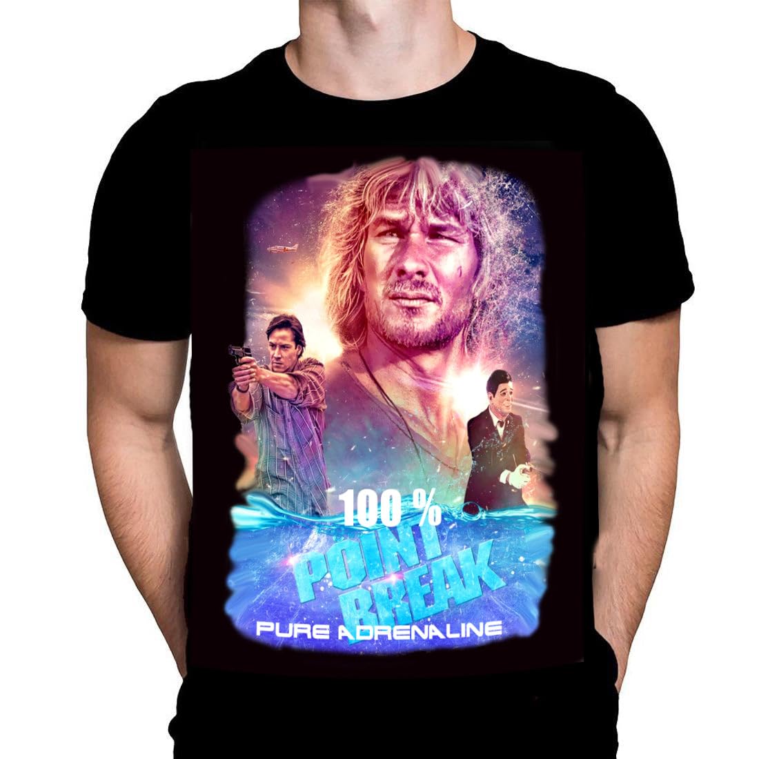 Wild Star Hearts WSH - Action Movie - Point Break Adrenaline - Merchandise - Men's Black T-Shirt