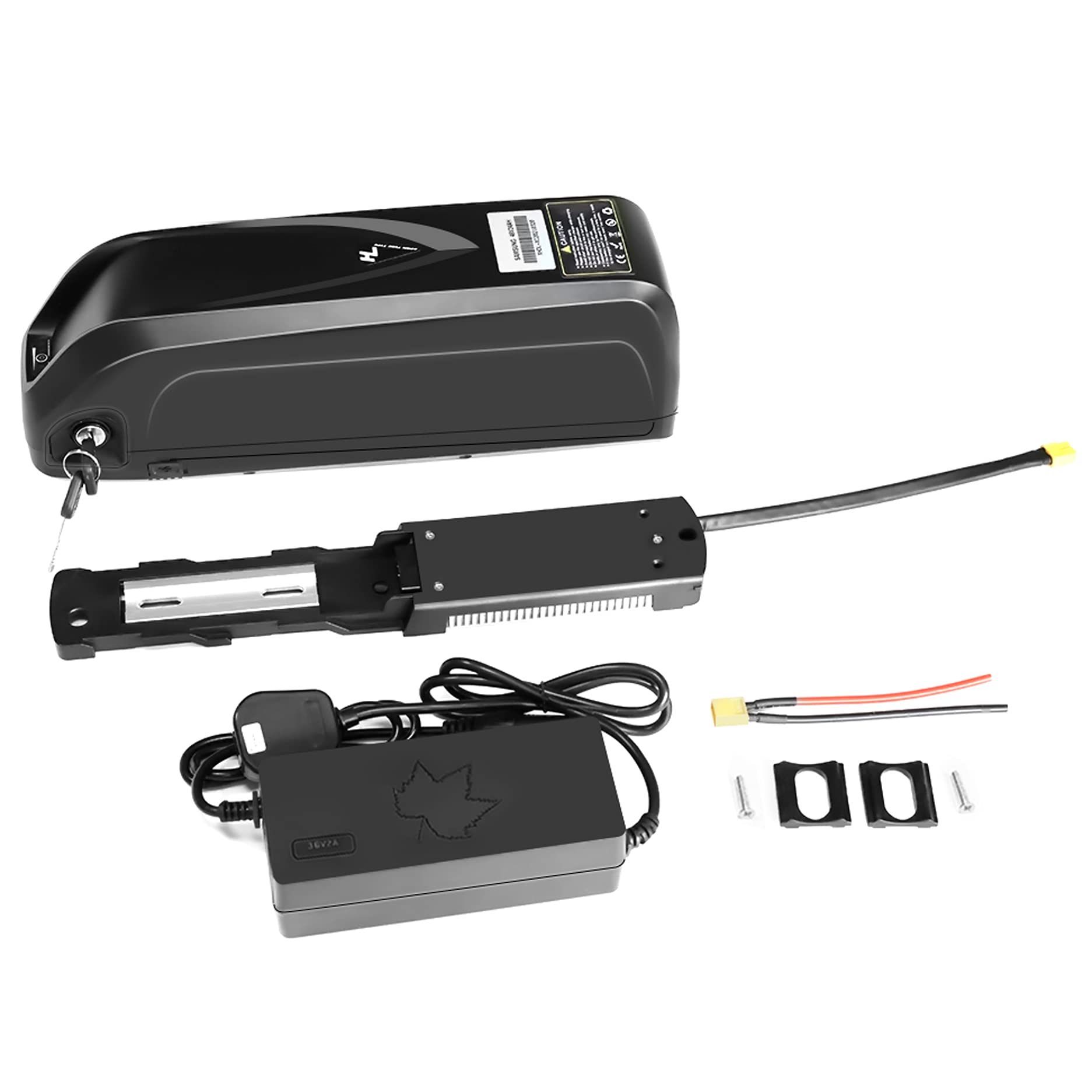 Ebike Battery 36V HaiLong Battery for 250W to 1000W Bike Motor with  USB Port 2A Charger Safe Lock and LED Indicator Light Electric Bicycle