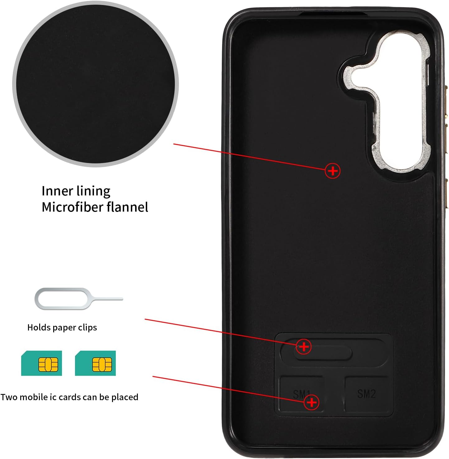 Asuwish Phone Case for Samsung Galaxy S24/S25 5G Wallet Cell Cover with Screen Protector Slim PU Leather Card Holder Slot RFID Blocking Ring Stand S 24 24S 25 25S G5 SM-S931U Women Men White - Image 6