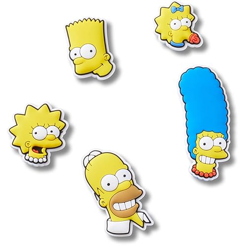 Crocs Jibbitz The Simpsons Shoe Charms, The Simpsons, 5-Pack