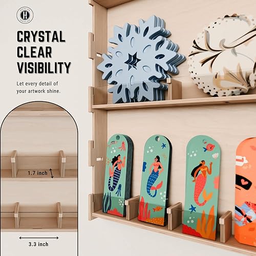 Miniatura 4 de Soporte de exhibición de calcomanías para vendedores, artistas y tiendas, soporte de acrílico transparente para ferias de manualidades, tiendas