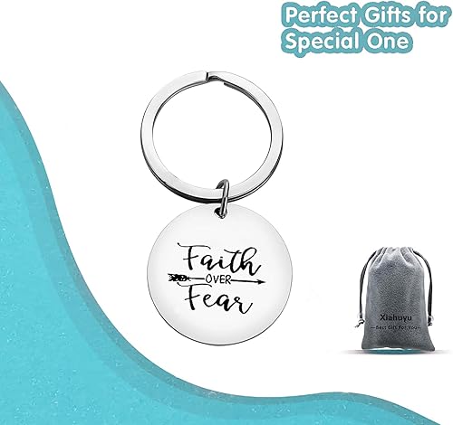 Miniatura 7 de Xiahuyu Llavero cristiano de regalo, con versículo bíblico, regalo de bautismo, regalo de comunión, regalos religiosos inspiradores para mujeres y