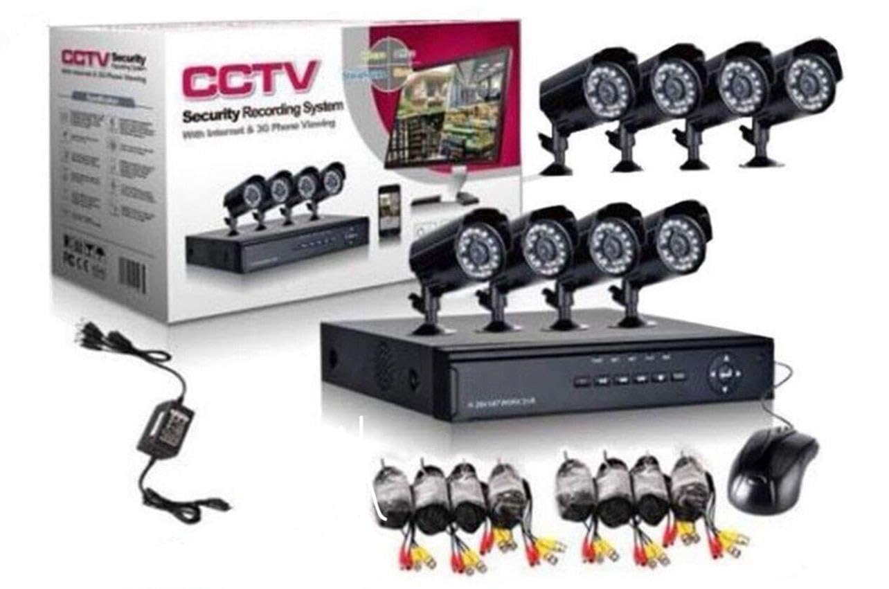 Kit 4/8 Telecamere Video Sorveglianza AHD IP Cloud DVR 4/8 Canali HD Infrarossi 5G (Kit 8 Telecamere)