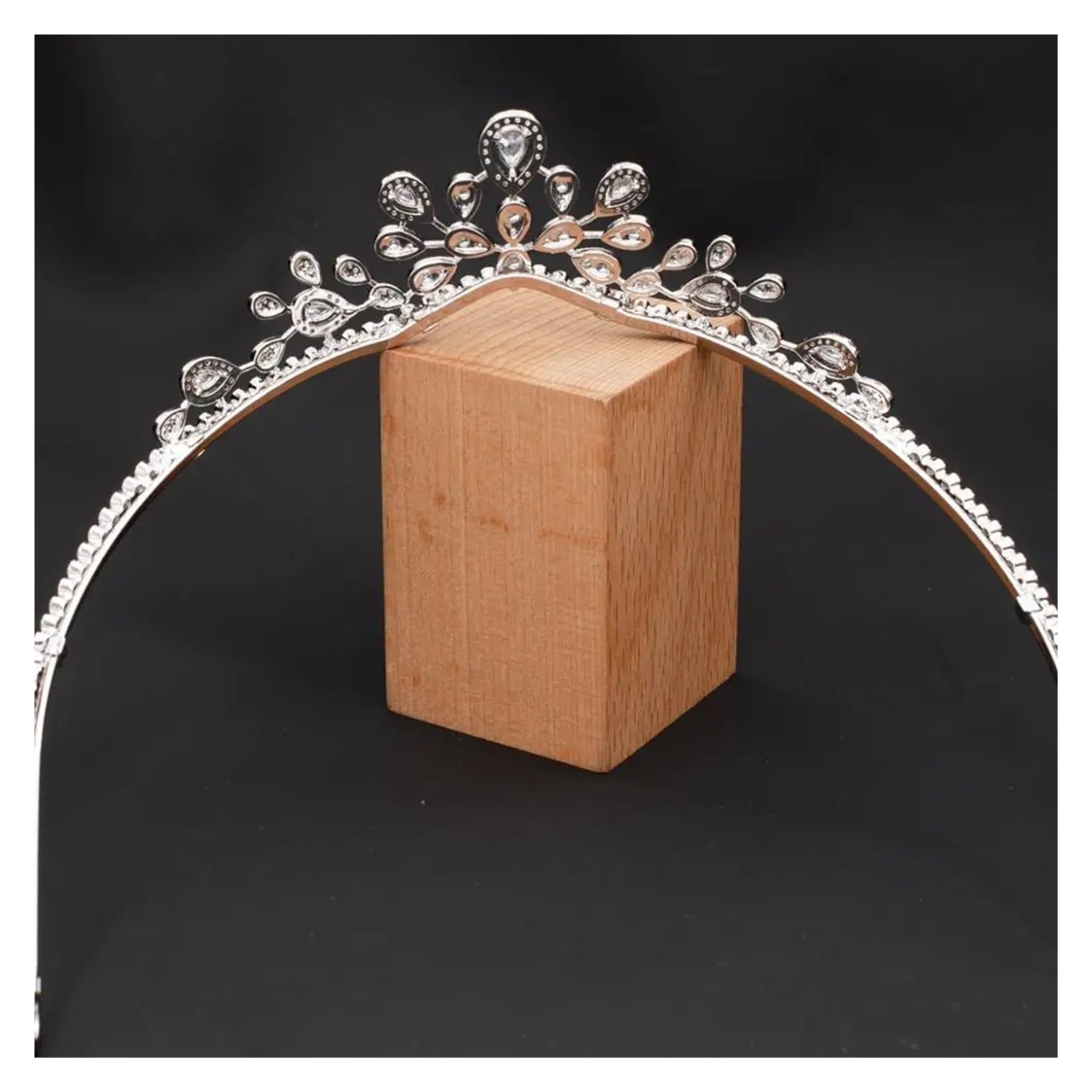 Einfache süße Zirkonia Prinzessin Tiara Diadem Braut Hochzeit Haarschmuck Zubehör Haarteile