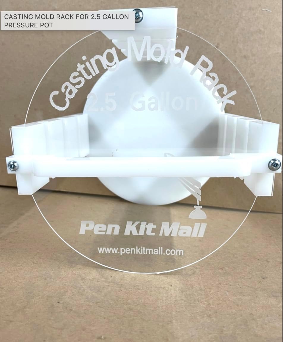 Pen Kit Mall - Pressure Pot Rack for Resin Casting - 4 Locking Shelves - Heavy Duty HDPE Material - Fits Harbor Freight Converted 2.5 Gallon Pots