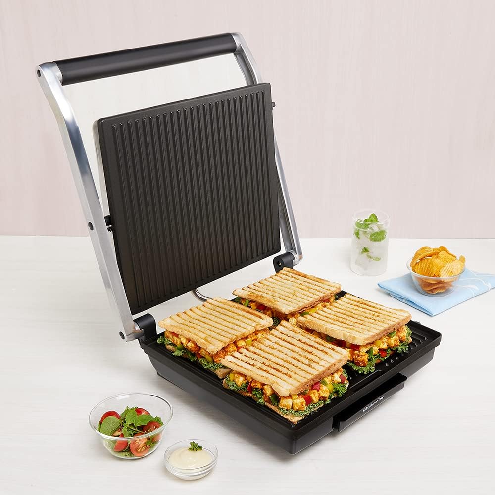 Borosil Super Jumbo BGRILLSS23 2000W Grill Sandwich Maker (Black)