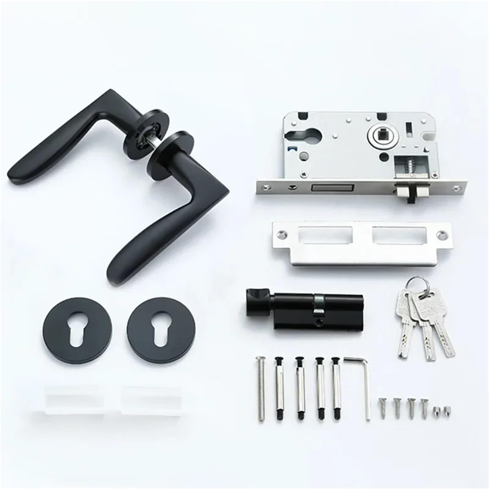 Sxolcoufoh F Black Space Aluminum Split Lock Room Handle Lock 1Pcs(F)