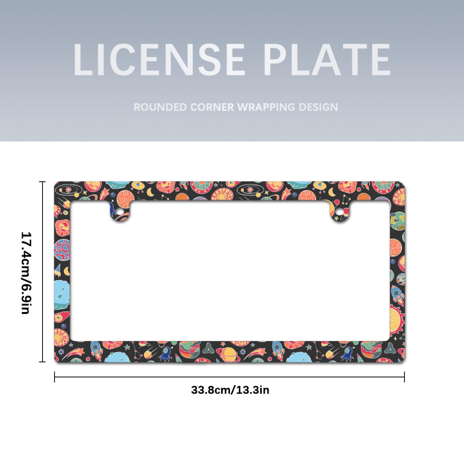 Amazon.co.jp: License Plate Frame, Graffiti, Universe, Car