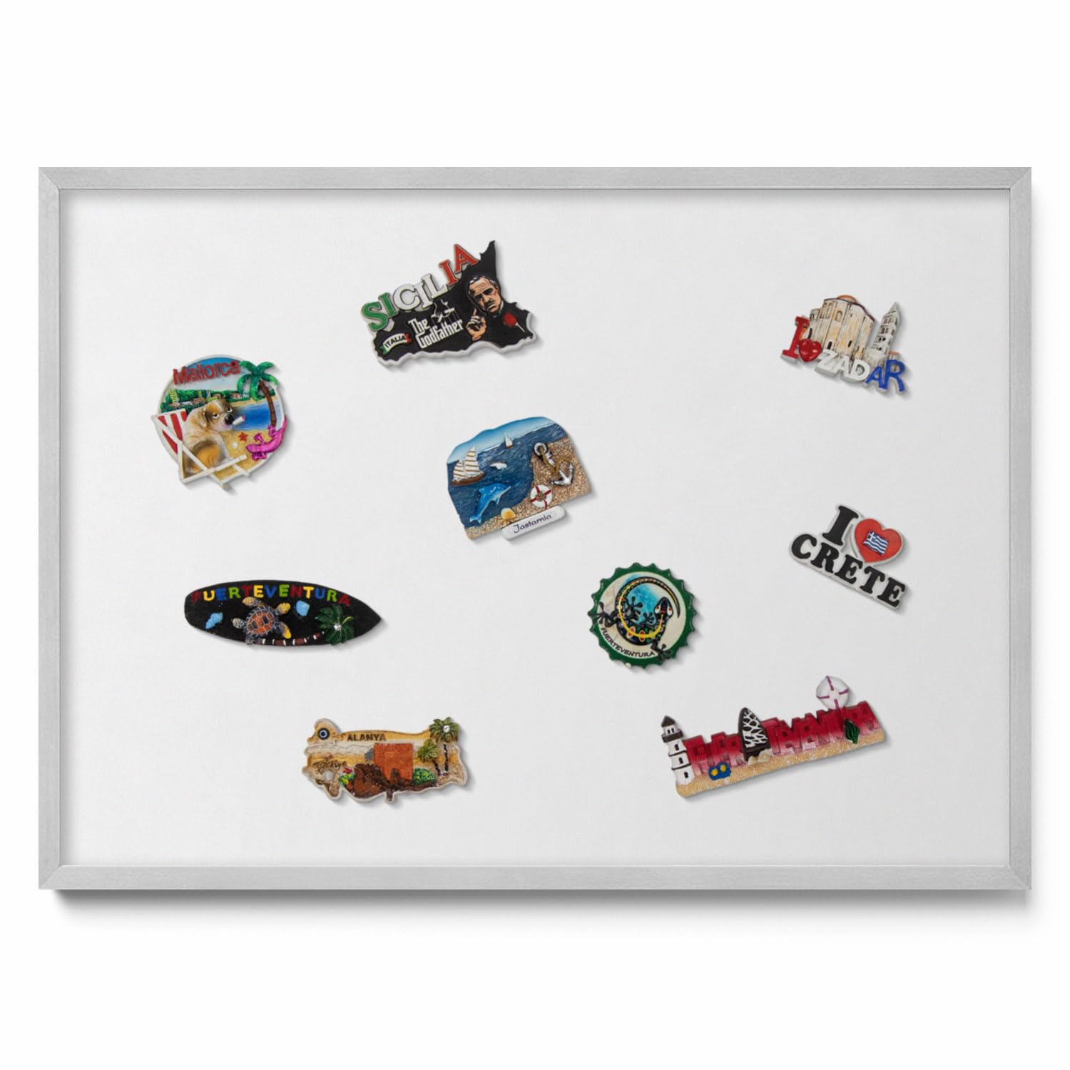 Tulup Magnettafel Pinnwand 70x50 cm Silber Kunststoffrahmen Farbe Magnetisch Minimalistisch Wandtafel Memoboard Organisation Notiztafel für Zuhause Schule Küche Büro Konferenzraum