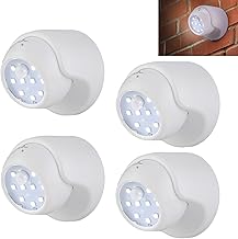 Motion Sensor PIR Light, 4 Pack Outdoor Motion Sensor Spotlights Weatherproof LED Security Lights with Sensor, Battery Operated PIR Security Light for Stair Hallway Garage Entrance