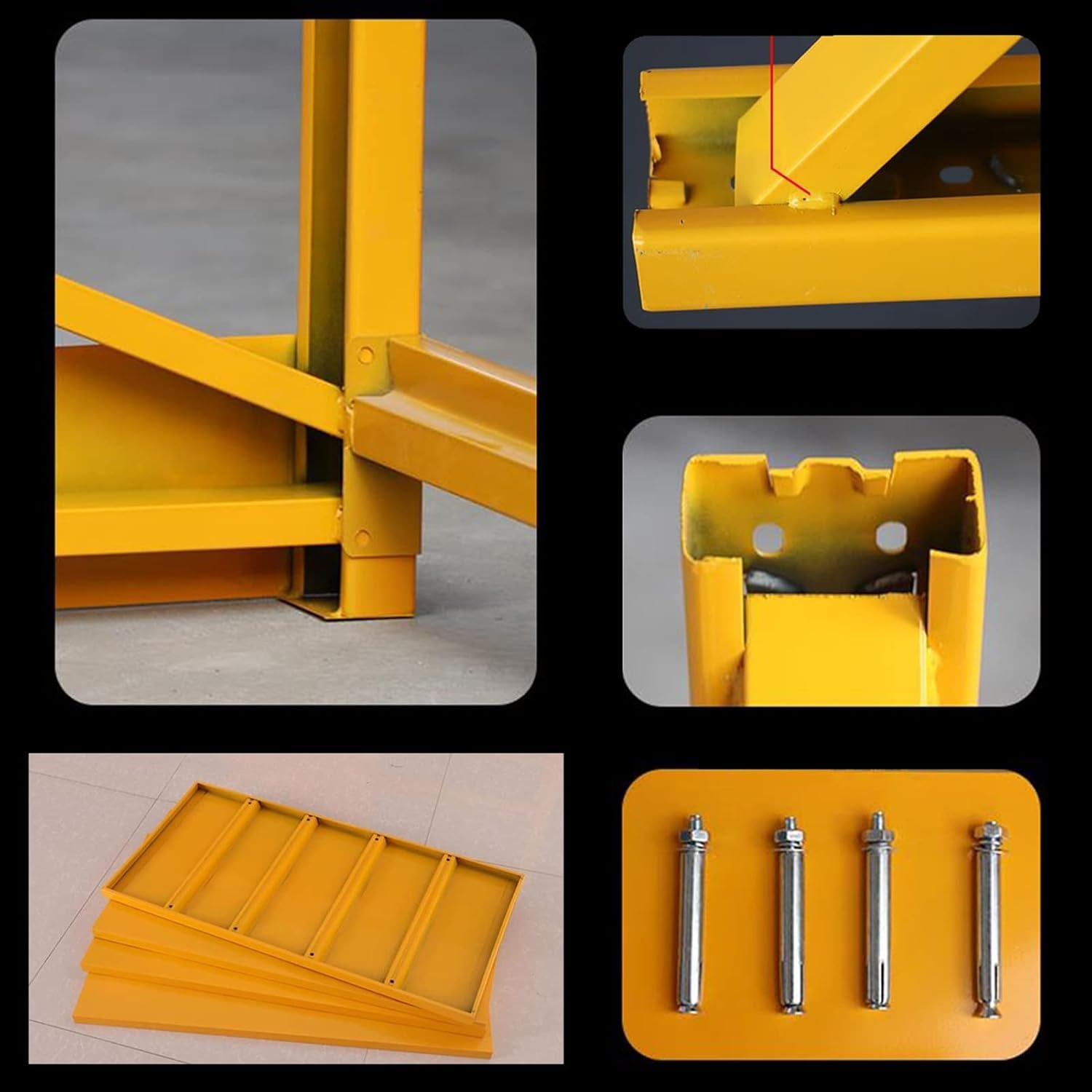 Mehrreifen-Aufbewahrungssystem for die Garage, Reifenregal zur Wandmontage, Hochleistungs-Reifenregal for Garage/Werkstatt, Gelb (ohne Reifen)