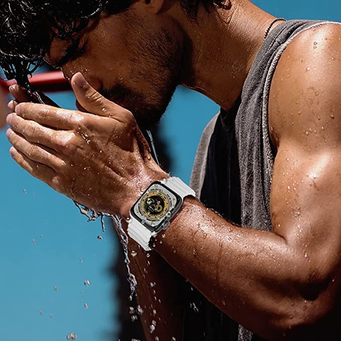 Image of MINX Smart Watch Strap Compatible for Apple Watch Band 38mm / 40mm / 41mm / 42mm / 44mm / 45mm / 49mm Series 9 /8 / 7 /6 / 5 /4 / 3 /2 / 1 SE Soft Silicone (Combo Packs)