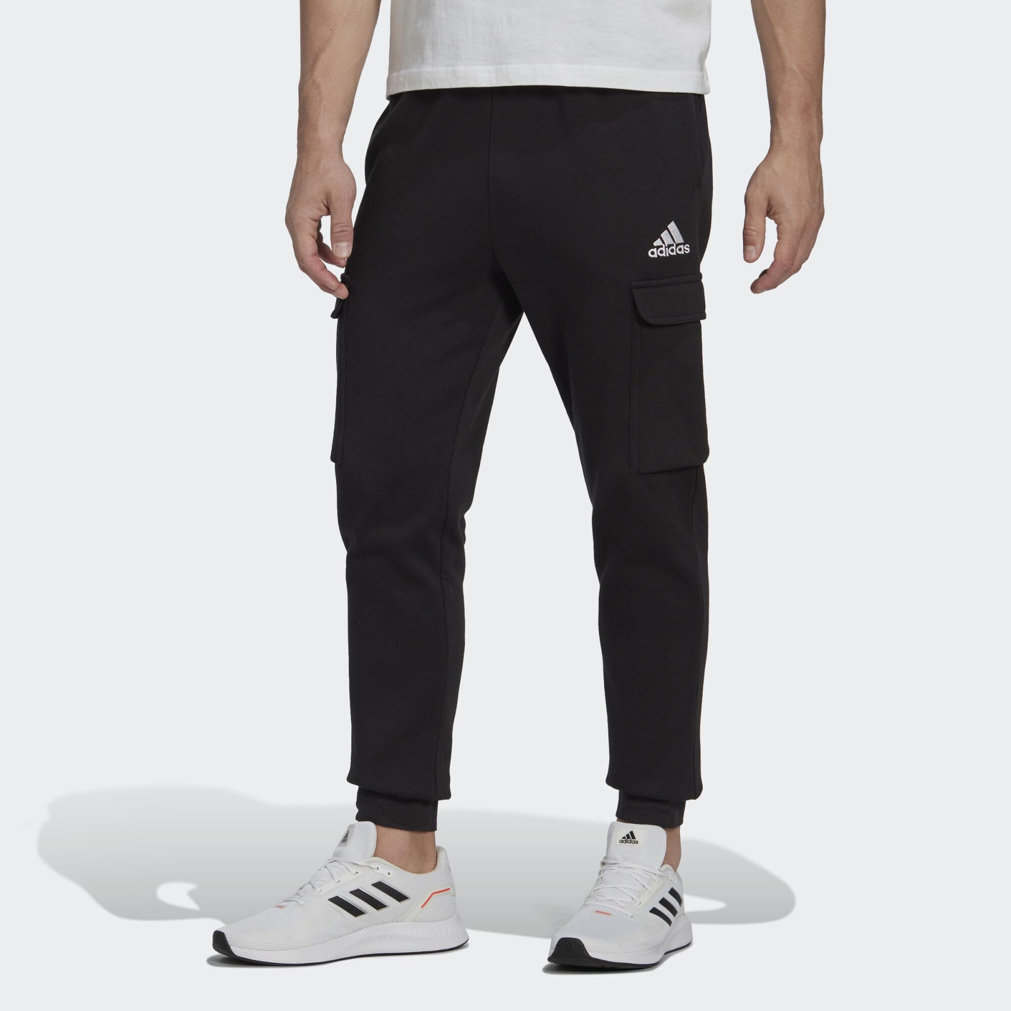 Adidas - Essentials Fleece Regular Tapered Cargo Pants, Pantaloni Sportivi Uomo