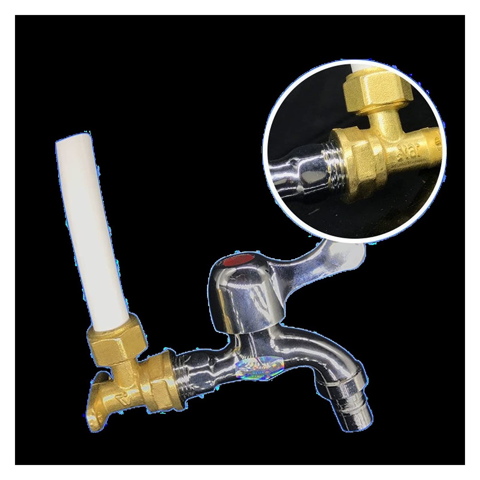 Divisor de manguera, conector de grifo 32 Junta de cobre Tubería de plástico de aluminio de 1 pulgada Accesorios de cobre Codo en T de una pulgada Accesorios de tubería de plomería Diámetro variable 6
